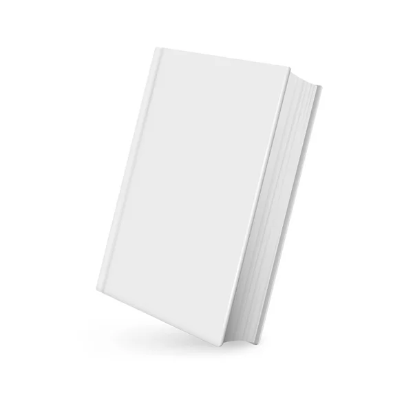 Livro mockup realista com sombra no fundo branco — Vetor de Stock