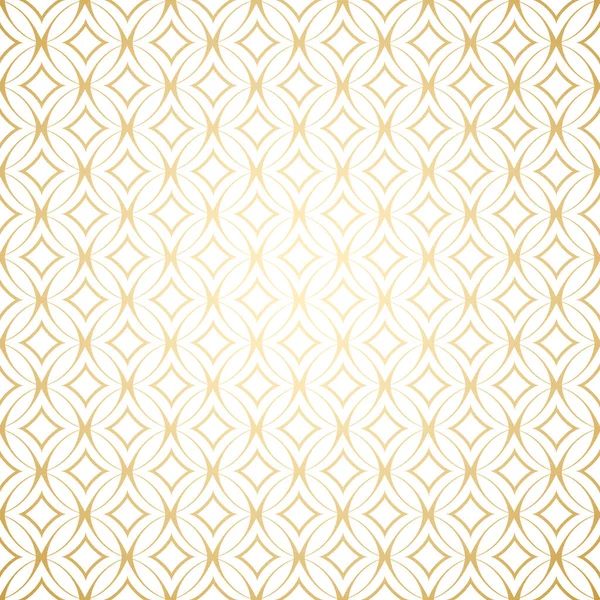 Simple Seamless Pattern Shapes Linear Gold Art Deco White Gold — Stock Vector