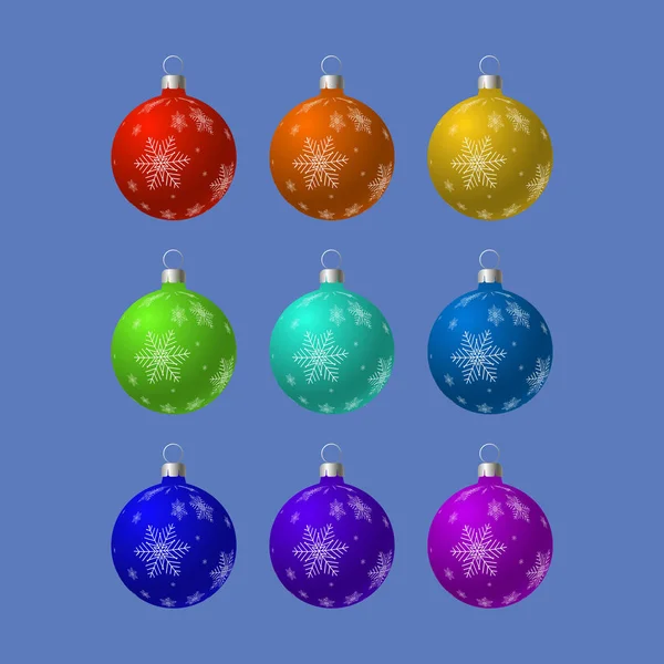 Christmas Glass Balls Decorate Your Holiday — Stock Vector