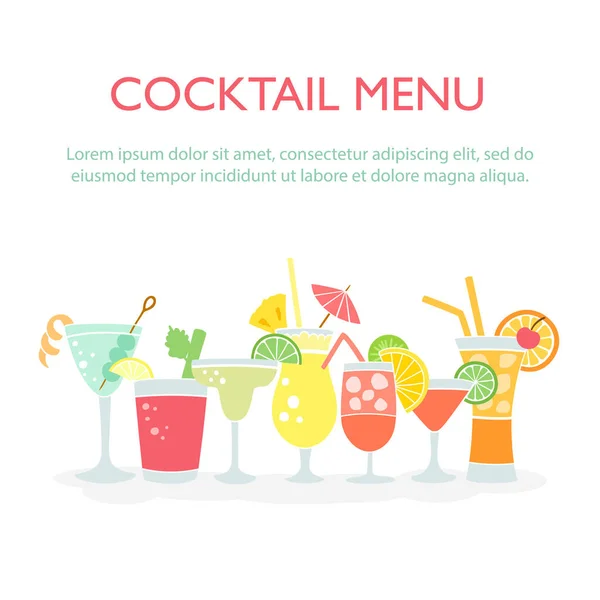 Coloridas Bebidas Con Lugar Para Texto Garabatos Estilo Dibujado Mano — Vector de stock