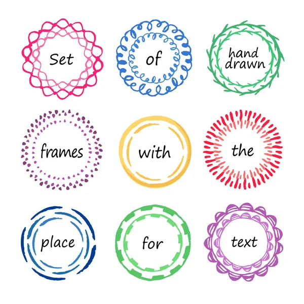 Set Circle Logo Place Text Vector Illustration — Stock Vector