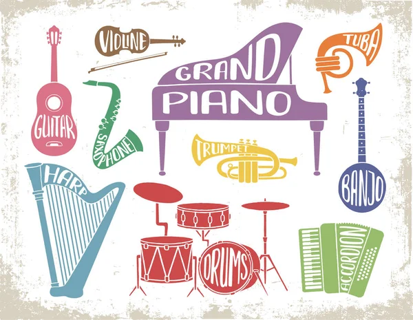 Nombres Instrumentosストックベクター ロイヤリティフリーnombres Instrumentosイラスト Depositphotos