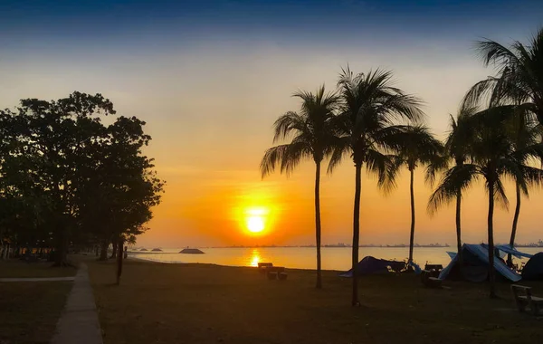 Singapore East Coast Park Sun Rise Paradise — Stock Photo, Image
