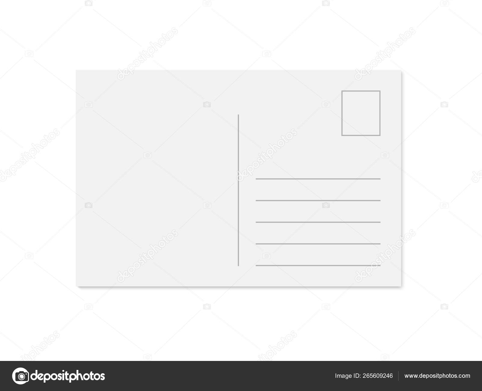 Vector modern blank postcard template with place for stamp In Free Downloadable Postcard Templates