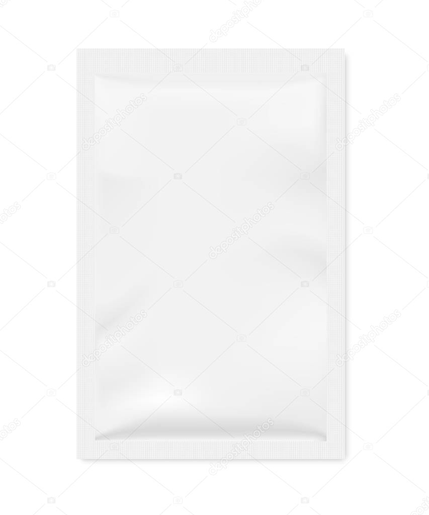 Blank plastic package for face mask. 