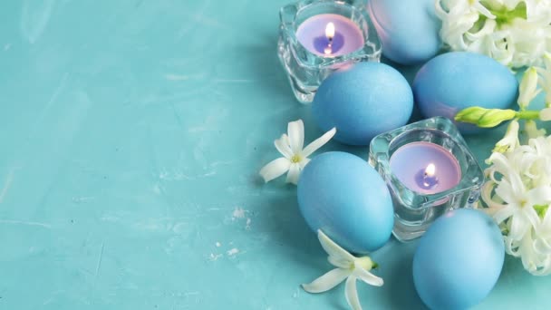 Slavnostní pozadí, Veselé Velikonoce přání v blue stylu