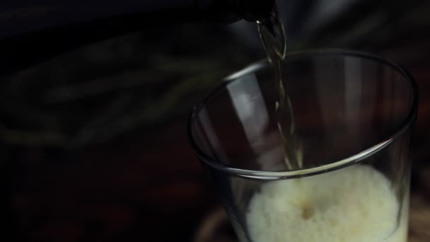 Gieten bier Slow Motion — Stockvideo