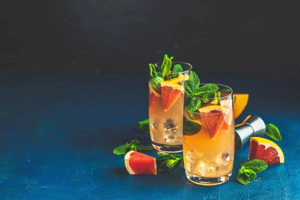 Grapefrukt och mint gin tonic drink — Stockfoto