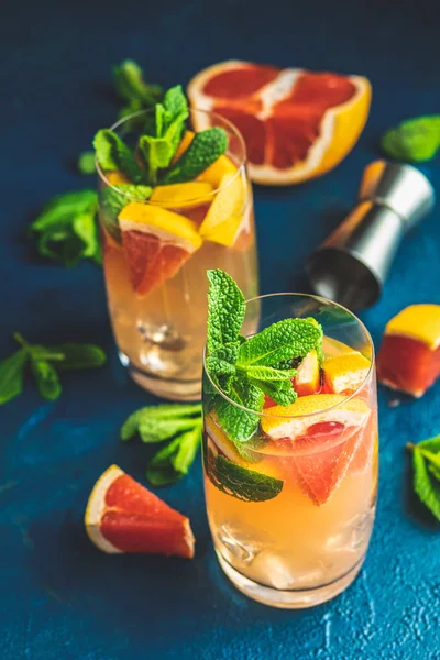 Pomelo y menta gin tonic bebida — Foto de Stock