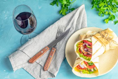 Shawarma sandviç Geleneksel Orta Doğu snack