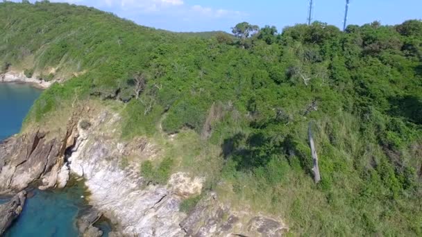 Luchtfoto Van Samed Eiland Rayong Oostelijk Van Thailand — Stockvideo