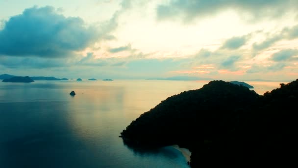 Letecký Pohled Nyang Phee Ostrov Andamana Moři Hranice Myanmaru Thajska — Stock video