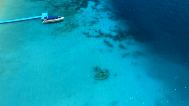 Flygfoto Över Nyang Phee Andaman Havet Gränsen Thailand Och Burma — Stockvideo