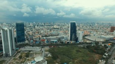 Bangkok Tayland ve başkentinin havadan görünüşü