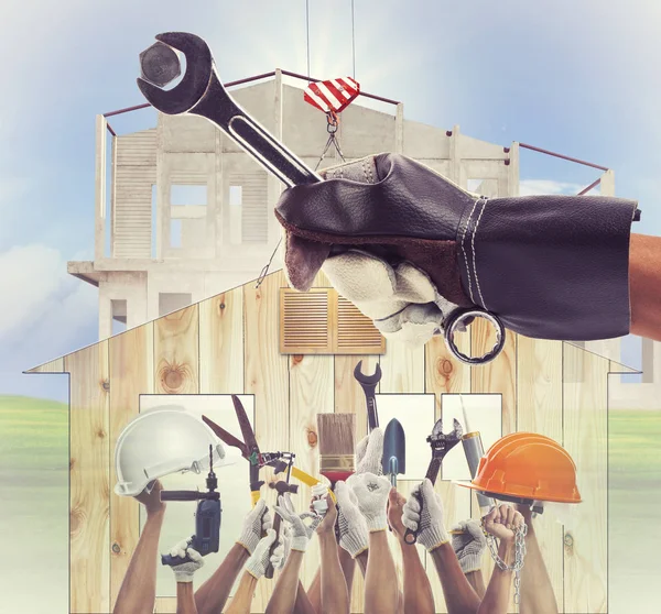 Домостроение Рабочий Инструмент — стоковое фото