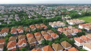 bangkok Tayland ev köyünün havadan görünümü