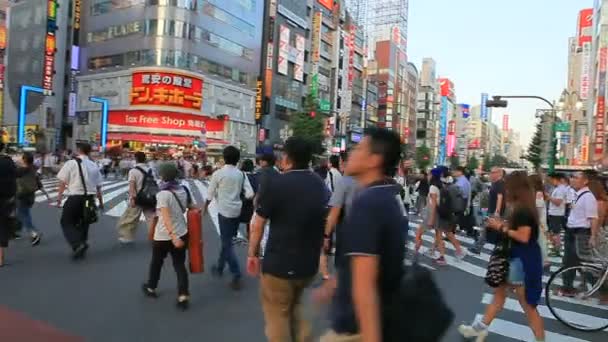 Ads Asia Asian Attraction Billboards Building Business City Cityscape Crosswalk — стоковое видео