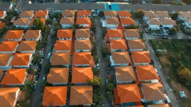 bangkok Tayland ev köyünün havadan görünümü
