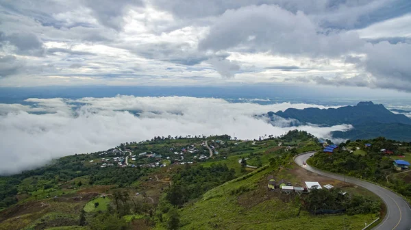 High Angle View Phu Tubberk Most Popular Traveling Destination Petchabun — Stock Photo, Image