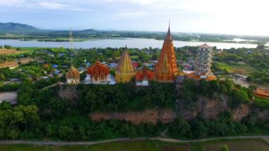 Wat thumseua kanchanaburi thailand 'ın hava görüntüsü