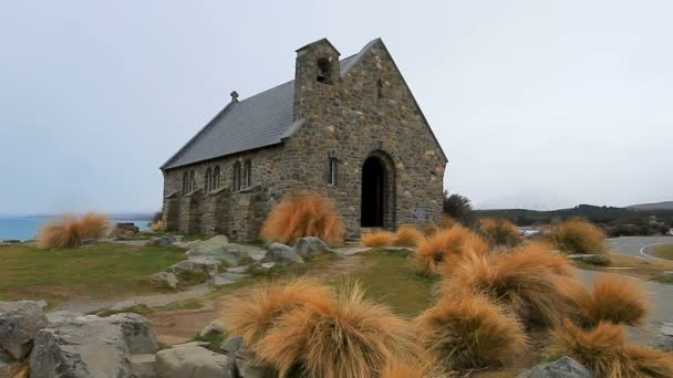 Εκκλησία Του Καλού Βοσκού Νότια Της Νέας Ζηλανδίας Ένα Από — Αρχείο Βίντεο