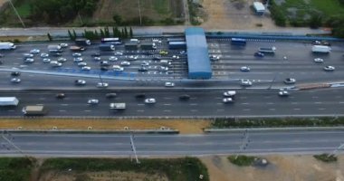 bangkok Tayland otoyolunun havadan görünümü