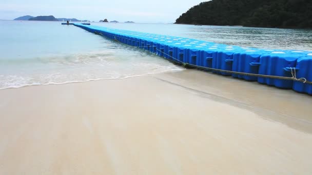 Flydende Anløbsbro Smukke Andaman Strand – Stock-video