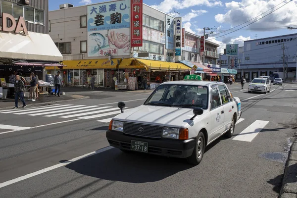 Hokkaido Japonia October8 2018 Stary Toyota Taxi Jazdy Dori Soen — Zdjęcie stockowe
