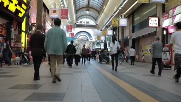 Hokkaido Japão Outubro 2018 Grande Número Japoneses Turistas Asiáticos Caminhando — Vídeo de Stock