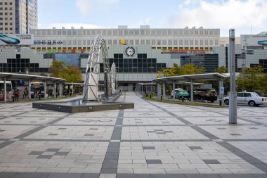 Sapporo hokkaido Japonya - october7, 2018: jr İstasyonu sapporo şehir merkezinde Kuyu yapımı, sapporo ilke kasaba hokkaido Adası Japonya'dan Kuzey dışındadır