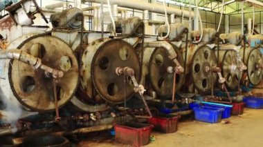 Eski buhar motoru makine eski fabrikada