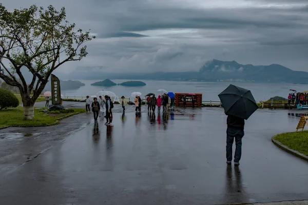 Hokkaido Japón Octubre6 2018 Atracción Turística Lago Toya Uno Los —  Fotos de Stock