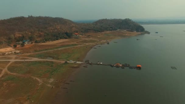 Letecký Pohled Krasiew Přehradní Rezervace Suphanburi Thailand — Stock video