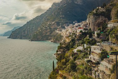 Amalfi - positano kıyıları Akdeniz soutn İtalya biri en popüler seyahat hedef