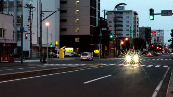 日本北部のサッポラシティー北海道島の街並み — ストック動画