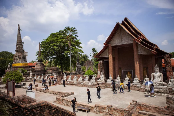 Ayutthaya Thailand September14 2017 Tourist Attraction Wat Yai Chaimongkol World — Stock Photo, Image