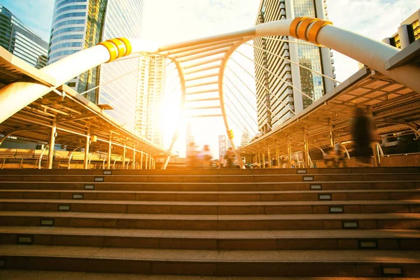 Скляною Спорудою Skywalk Міст Орієнтир Citylife Бізнес Центр Районі Бангкока — стокове фото