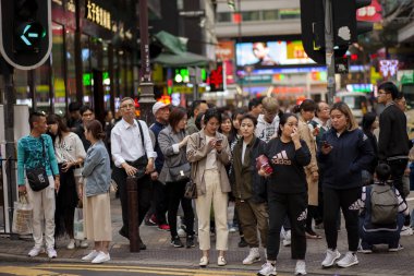 Hong Kong Çin-march16, 2019: turist çok sayıda çekmek