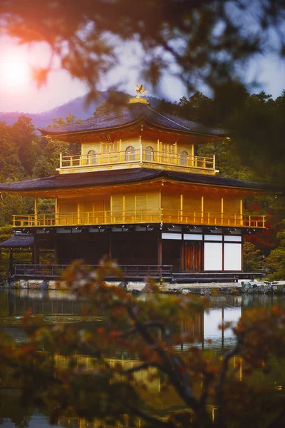 Templo de Kinkaku-ji, Templo do Pavilhão Dourado kyoto japão um — Fotografia de Stock