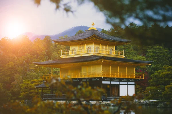 Kinkaku-ji temple, Świątynia Złoty Pawilon kyoto Japonia, jeden — Zdjęcie stockowe