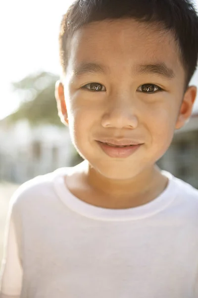 Close up face of asian children tooth smiling face — Stock Photo, Image