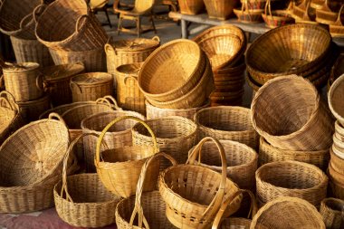 tayland bambu sepeti el zanaat