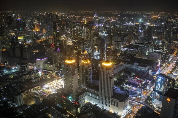 Bangkok Thailand-august21, 22018: hög vinkel utsikt över Urban Sky — Stockfoto