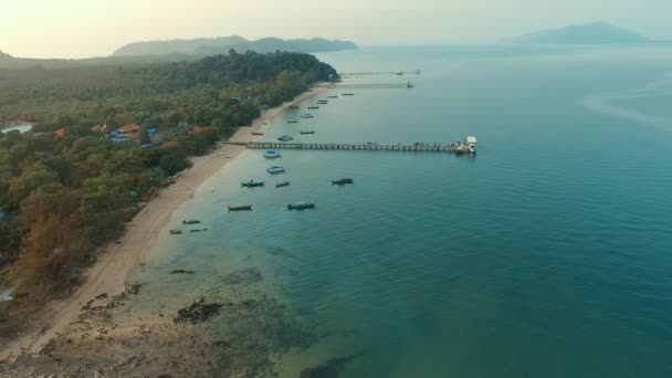 Vista Aérea Koh Payam Ilha Andaman Mar Sul Tailândia — Vídeo de Stock