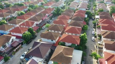 tayland ev köy havadan görünümü