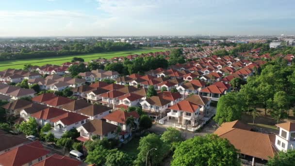 Vista Aerea Del Villaggio Casa Thailandia — Video Stock