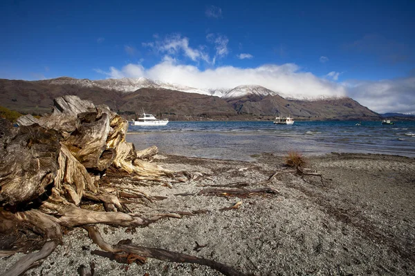 Piękny scenic jezioro wanaka southland Nowej Zelandii — Zdjęcie stockowe