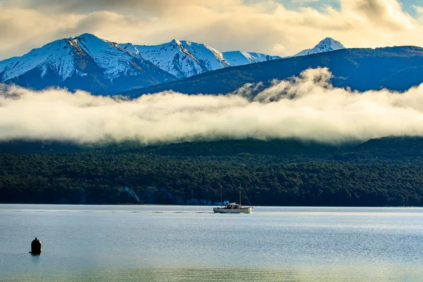 Bootsfahrt Auf Dem Anu See Neuseeland — Stockfoto