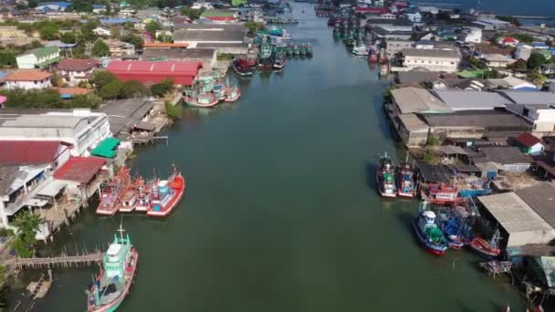 Tayland Doğusundaki Rayong Nehri Nin Havadan Görüntüsü — Stok video