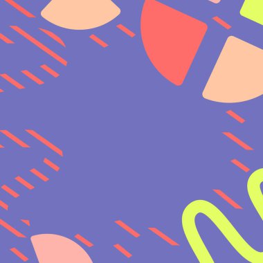 Parlak Violet Arkaplanda Geometrik Şekiller